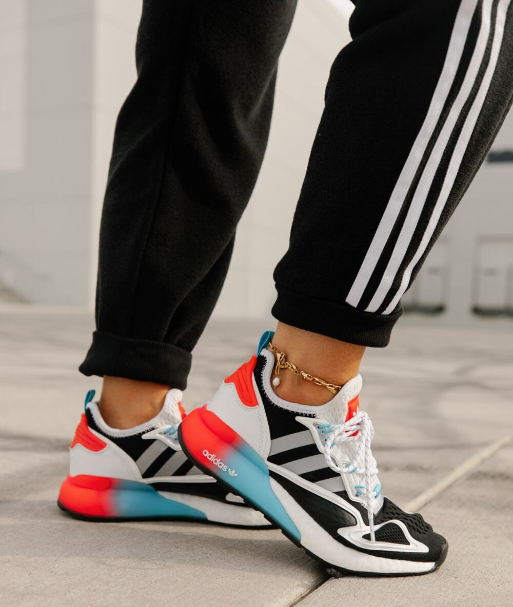 Adidas ZX 2K Boost White Multi Sneakers mens 9 Black FY2012 Running Shoes